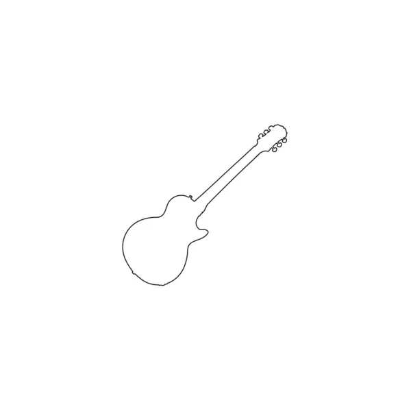 Ícone Guitarra Ilustração Vetorial — Vetor de Stock