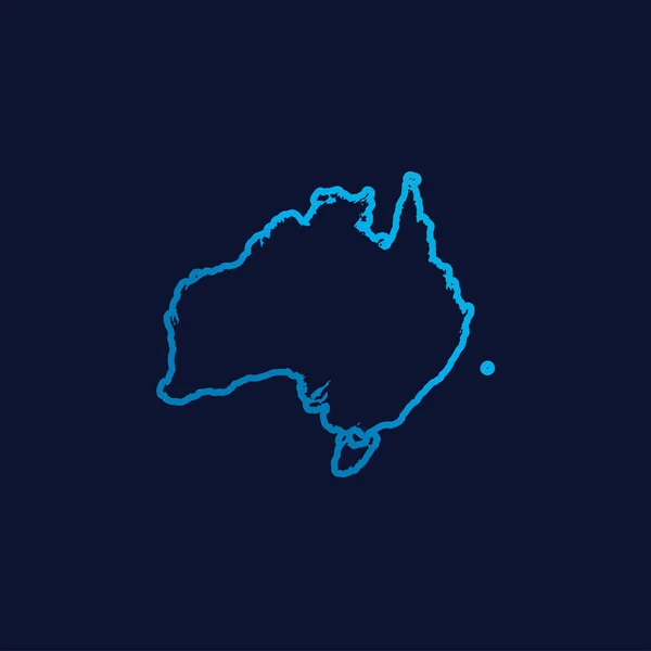 Forme Pays Illustré Australie — Image vectorielle