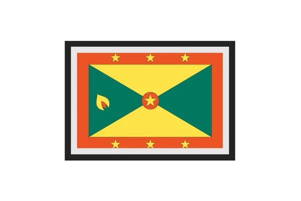 格林纳达国旗的矢量图解 — 图库矢量图片