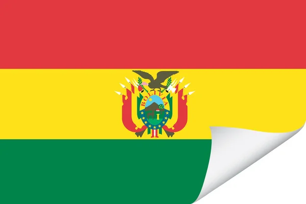 Illustrerad Flagga För Bolivia — Stock vektor