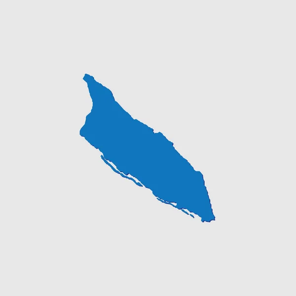 Blauw Geïllustreerd Country Shape Met Schaduw Van Aruba — Stockvector