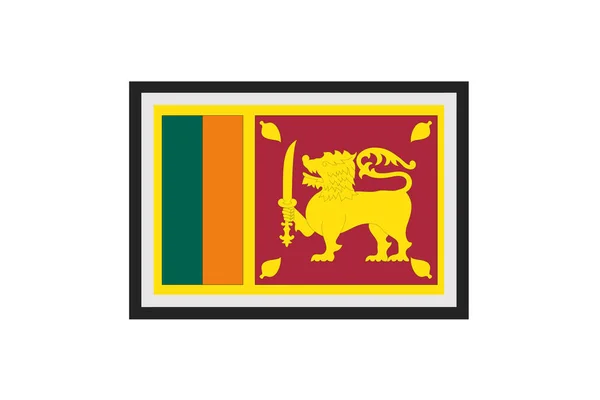 Vektorillustration Der Flagge Sri Lankas — Stockvektor