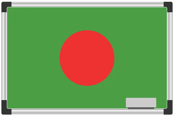 Bandera Ilustrada Una Pizarra Blanca Para País Bangladesh — Archivo Imágenes Vectoriales