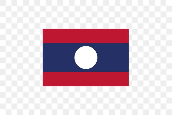 Illustration Vectorielle Drapeau Sur Fond Transparent Laos — Image vectorielle