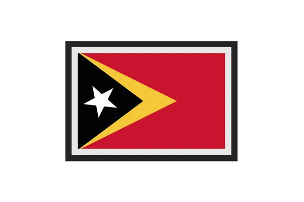Ilustracja Wektorowa Bandery Timoru Wschodniego — Wektor stockowy