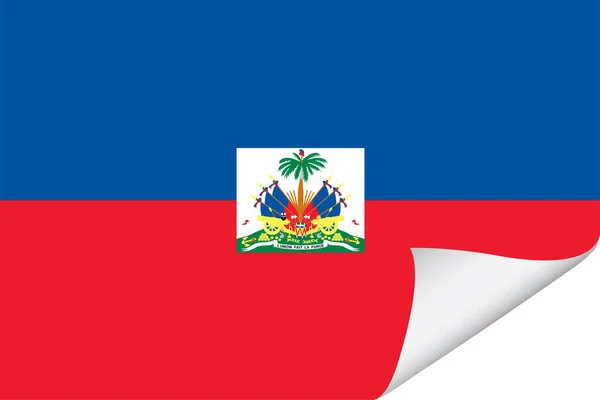 Bandeira Ilustrada Para País Haiti — Vetor de Stock