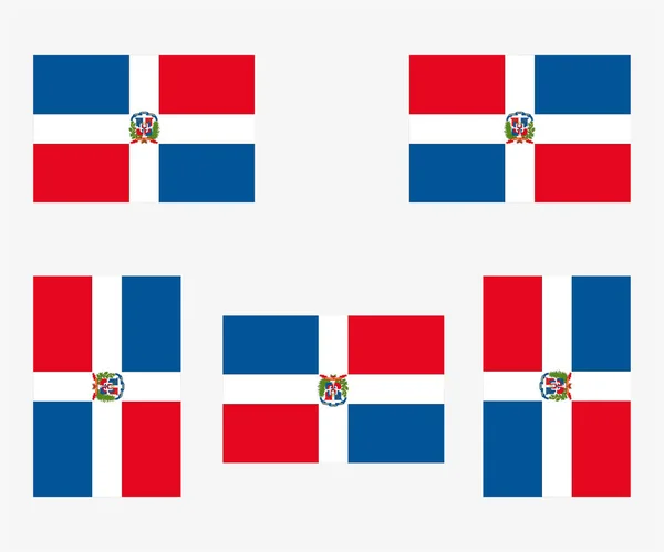 Illustrierte Flagge Des Landes Die Die Dominikanische Republik Widerspiegelt Und — Stockvektor