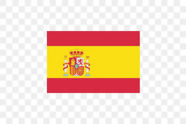 Wektorowa Ilustracja Flagi Przezroczystym Tle Hiszpania — Wektor stockowy