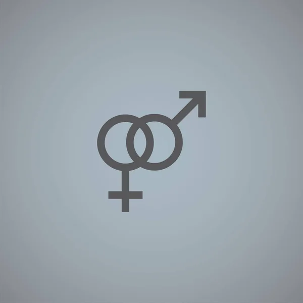 Gender Vector Icon Isolated Grey Background — ストックベクタ