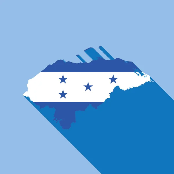 Aperçu Pays Wint Drapeau Remplir Illustration Vectorielle Honduras — Image vectorielle