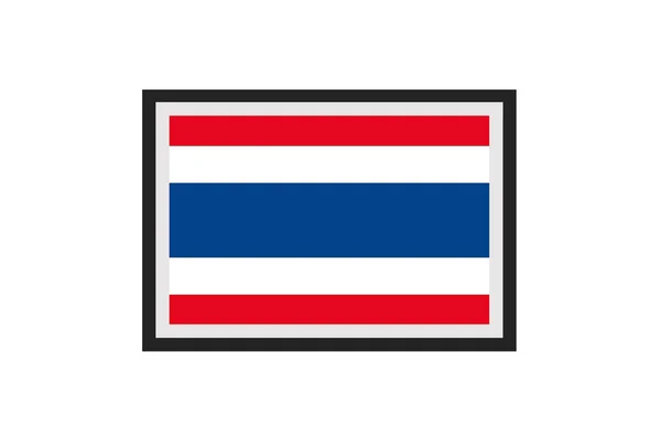 Ilustración Vectorial Bandera Tailandia — Archivo Imágenes Vectoriales