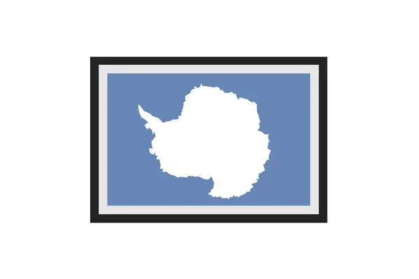 Illustrazione Vettoriale Della Bandiera Antartica — Vettoriale Stock