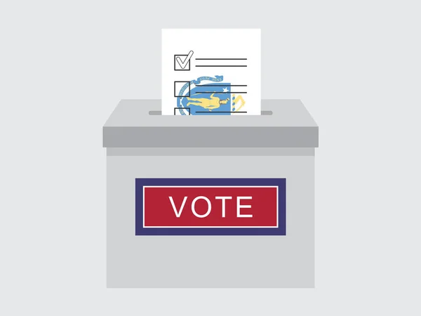 Estados Unidos América Voting Illustration State Massachusetts — Vector de stock