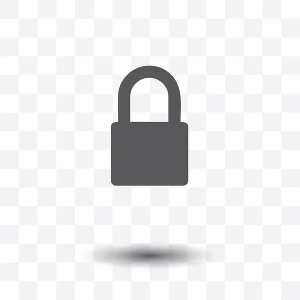 Padlock Vector Icon Isolated Transparent Background — Stock Vector