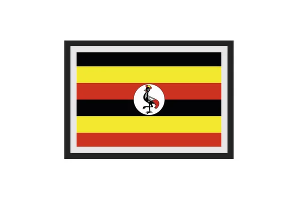 Vektoriell Illustration Ugandas Flagga — Stock vektor