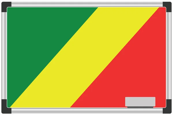 Illustrated Flag Whiteboard Country Congo — 스톡 벡터