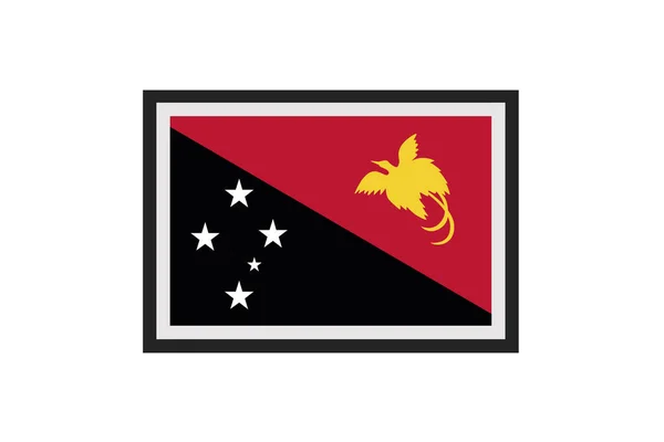 Illustrazione Vettoriale Della Bandiera Papua Nuova Guinea — Vettoriale Stock