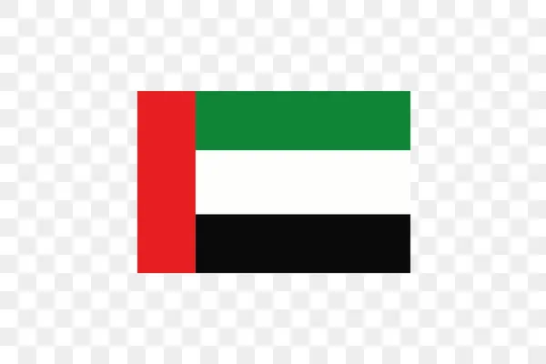 Vektorillustration Der Flagge Auf Transparentem Hintergrund Vereinigte Arabische Emirate — Stockvektor