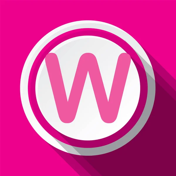 Pink Vector Icon Design Letter — 스톡 벡터