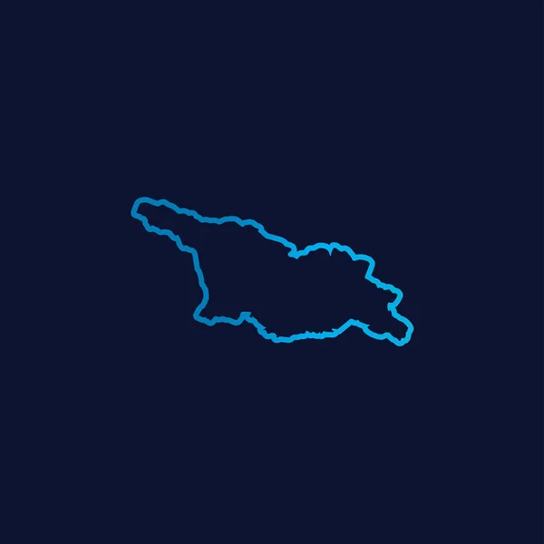 Ilustrovaný Tvar Země Gruzie — Stockový vektor