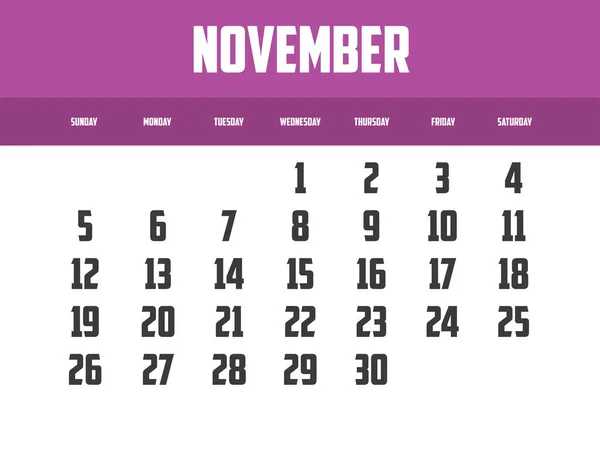 Calendario Aislado Sobre Fondo — Vector de stock