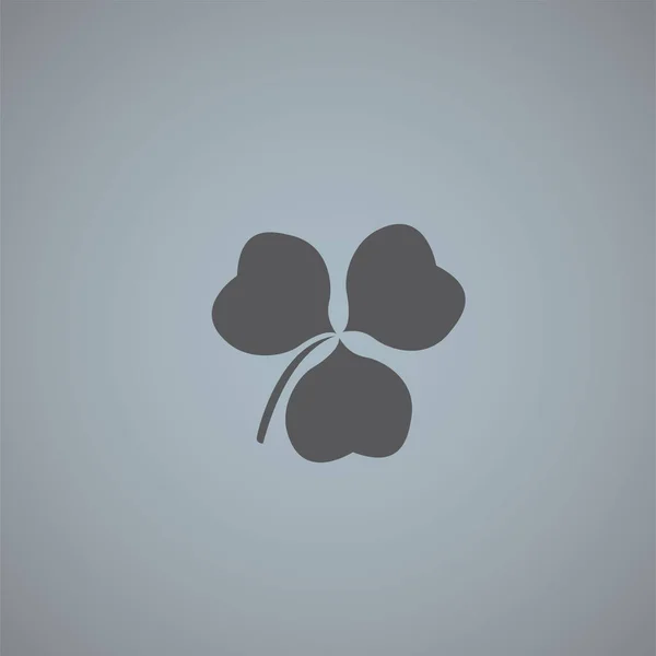 Clover Leaf Vector Icon Isolated Grey Background — Stock Vector