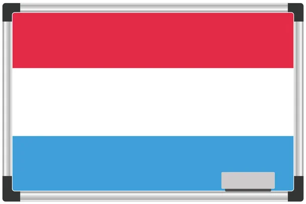 Bandiera Illustrata Lavagna Bianca Paese Del Lussemburgo — Vettoriale Stock