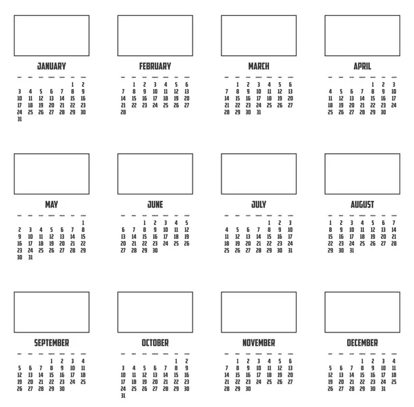 Calendario 2021 Aislado Sobre Fondo — Archivo Imágenes Vectoriales