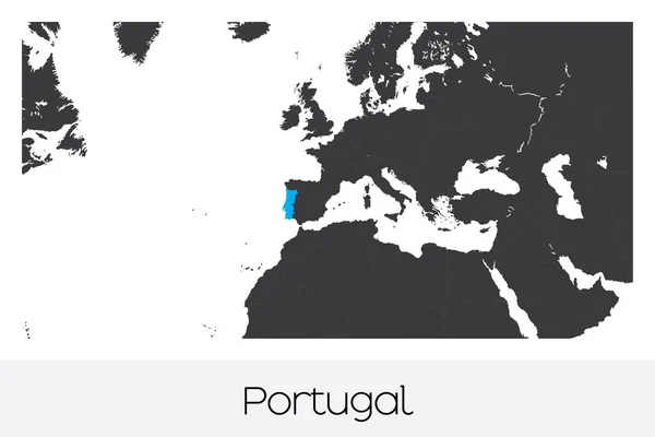 Illustrerad Landform Portugal — Stock vektor