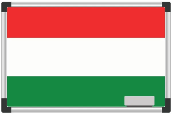 Illustrated Flag Whiteboard Country Hungary — Stock Vector