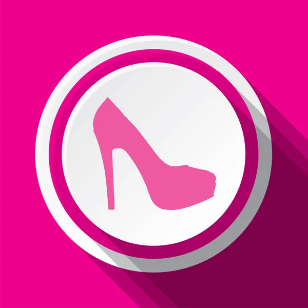 Pink Vector Icon Design High Heel — Stock Vector