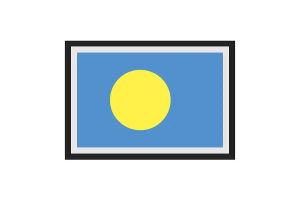 Векторная Иллюстрация Флага Палау — стоковый вектор