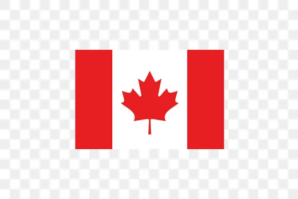 Vector Illustration Flag Transparent Background Canada — Stock Vector
