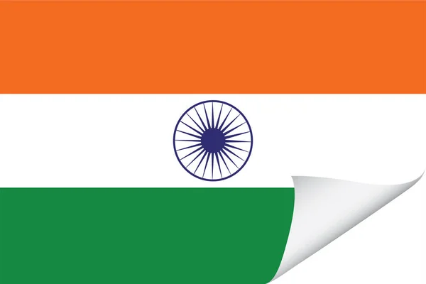 Illustrated Flag Country India — 스톡 벡터