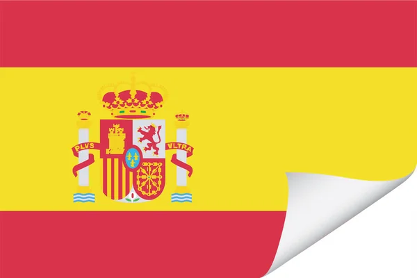 Bandera Ilustrada Del País España — Archivo Imágenes Vectoriales