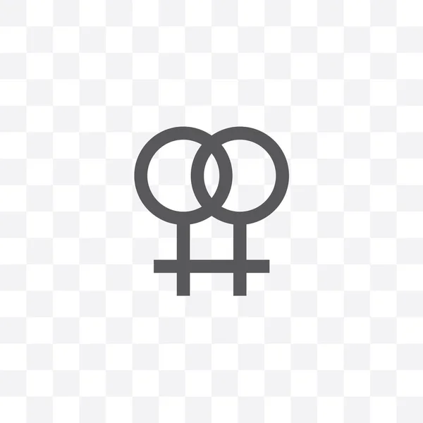 Gender Icon Vector Geïsoleerd Transparante Achtergrond — Stockvector