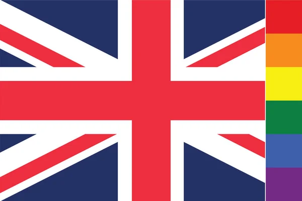 Ilustrowana Bandera Dla Kraju Zjednoczonego Królestwa — Wektor stockowy