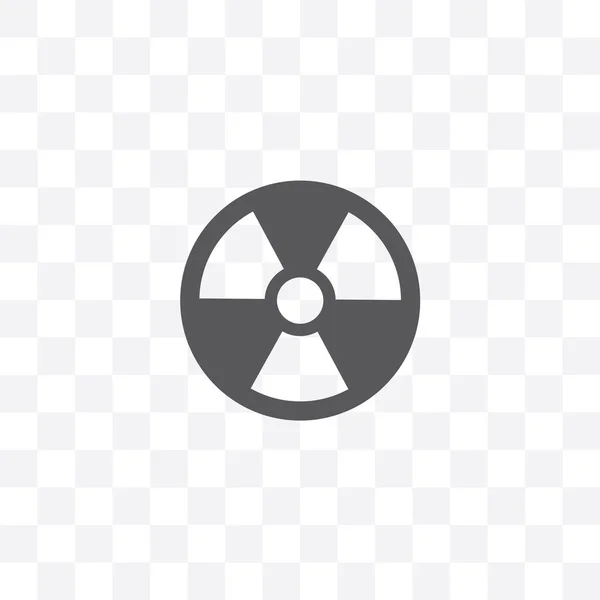 Stralingsvector Pictogram Geïsoleerd Transparante Achtergrond Radioactief Logo Concept — Stockvector