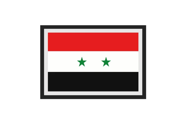 Illustrazione Vettoriale Della Bandiera Syria — Vettoriale Stock