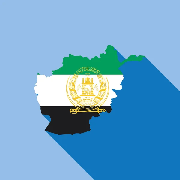 Skizzierte Land Wint Flag Fill Vektor Illustration Afghanistan — Stockvektor