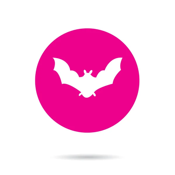 Bat Icon White Background Vector Illustration — Stock Vector