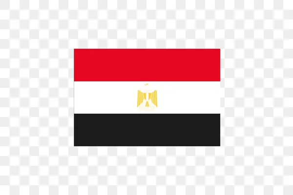 Ilustración Vectorial Bandera Sobre Fondo Transparente Egipto — Vector de stock