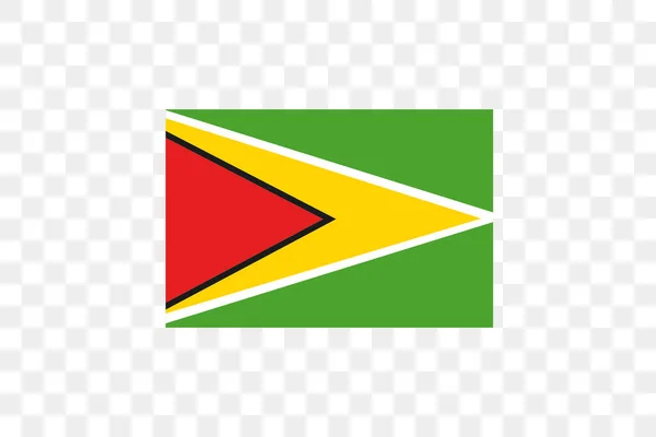 Ilustración Vectorial Bandera Sobre Fondo Transparente Guyana — Archivo Imágenes Vectoriales