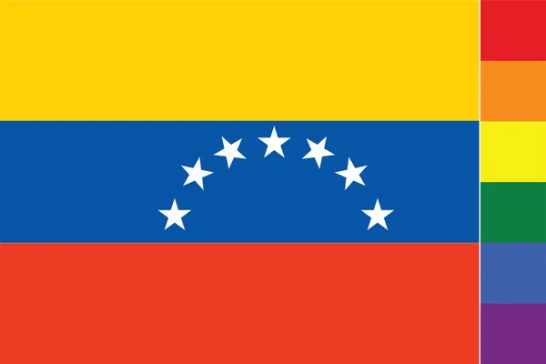 ベネズエラ国の旗イラスト — ストックベクタ