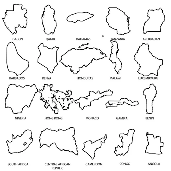 Geïllustreerd Landvormpakket — Stockvector