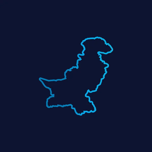 パキスタンのイラストで描かれた国の形 — ストックベクタ
