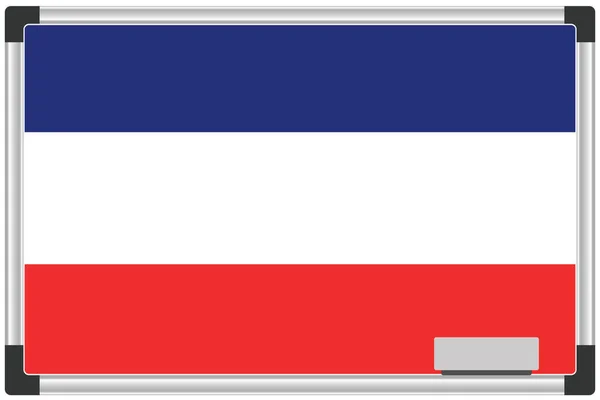 Illustrated Flag Whiteboard Country Yugoslavia — Archivo Imágenes Vectoriales