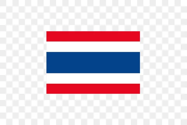 Illustration Vectorielle Drapeau Sur Fond Transparent Thaïlande — Image vectorielle