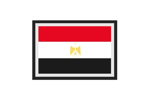 Vector Illustratie Van Vlag Van Egypte — Stockvector