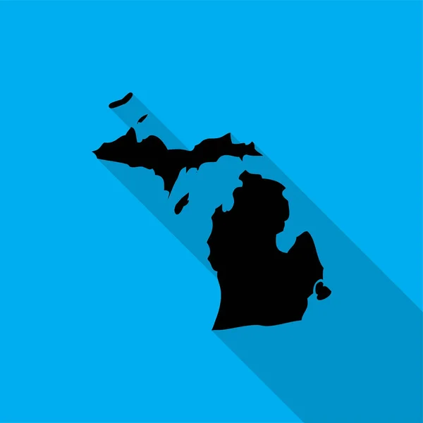 Vektorkarte Des Bundesstaates Michigan — Stockvektor